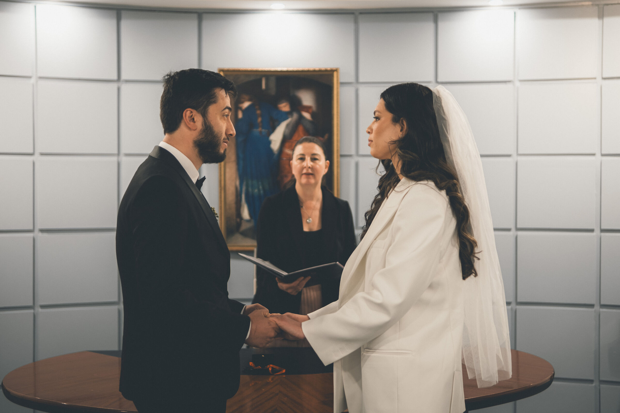 Civil ceremony moment
